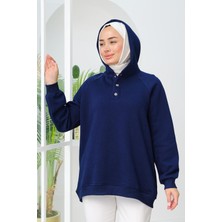 Uğur Butik Kapüşonlu Çıtçıtlı Tunik Sweat
