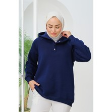 Uğur Butik Kapüşonlu Çıtçıtlı Tunik Sweat