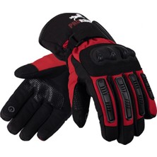 Motoanl Motosiklet Kışlık Eldiven Suya Rüzgara Karşı Dayanıklı Telefon Dokunmatik Motor Eldiven Red