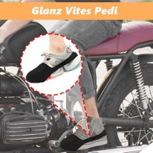 Glanz Motosiklet Ayakkabı Koruma Pedi Motor Vites Pedi Kumaş Kauçuk Giyilebilen Ayakkabı Kılıfı
