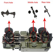 Lumin Essence 6WD Rc Araba B-16 B-36 Parçaları Için 1 Set Şaft Montaj Parçası ile Metal Gear Ön ve Orta Arka Aksını Yükseltin (Yurt Dışından)