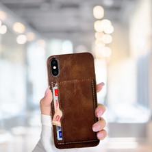 Pazarella Iphone x Tlp Kartlıklı Standlı Glase Lüx Deri Kılıf