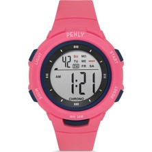 Penly 8217 Su Geçirmez Dijital Çocuk Kol Saati Model Pembe +4 Renk Kronometre-Alarmlı