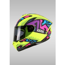 Axxıs Draken S Jolly C3 Matt Fluo Yellow Kask