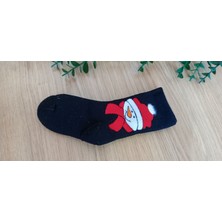 Bebek Meselesi Yılbaşı Desen Unisex Çocuk Havlu Soket Çorap