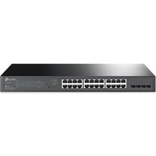 Omada Tp-Link TL-SG2428P 24 Port 10-100-1000 Poe+ Switch 4 Port SFP Çelik Kasa Rack Mount