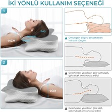 Terapise Boyun Destekli Ortopedik Visco Yastık 60*37*13/11 cm