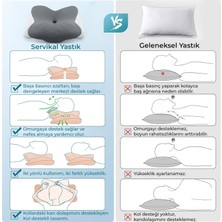 Terapise Boyun Destekli Ortopedik Visco Yastık 60*37*13/11 cm