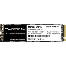Team 1tb MP33 Pro TM8FPD001T0C101 2100- 1700MB/S M2 Nvme Disk