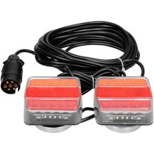 LED Römork Stop Lambası 7 Pin Set Mıknatıslı 10 Metre - 12V
