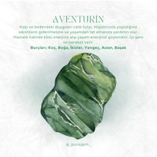 Pure Gem Aventurin Doğal Taş Kolye Tel Örme Model
