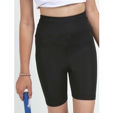 Kız Çocuk Yüksek Bel Kruvaze Kemer, Koşu, Yürüyüş,  Casual, Spor, Atletik, Egzersiz, Fittness Kısa Tayt