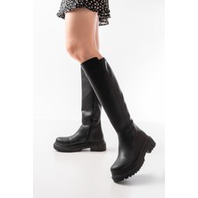 Shemard Siyah Fermuarlı Günlük Kadın Çizme