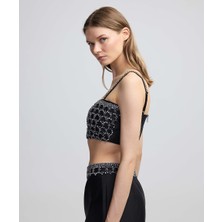 İşlemeli crop bluz IW6240006096001