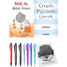 Çizgili Pijamalı Çocuk ve Bebek Annem 2'li Set