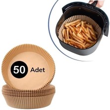 Buffer 50 Adet Air Fryer Pişirme Kağıdı Tek Kullanımlık Hava Fritöz Yağ Geçirmez Yapışmaz Tabak Model