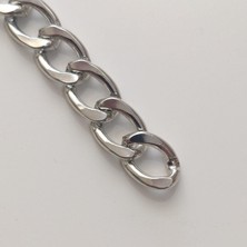 Yumakça Metal Çanta Zincir 9 mm 1 Metre Gümüş