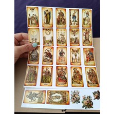 Pink Swan Craft Major Arcana Tarot Kart Destesi Etiket Seti, Laptop Ipad Defter Scrapbook Planlayıcı Sticker Seti