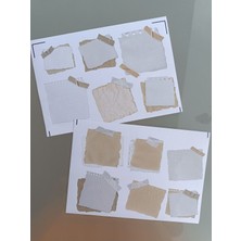 Pink Swan Craft Vintage Scrapbook Mat Not Kagıtları Etiket Seti Bullet Journal Planlayıcı Stickers