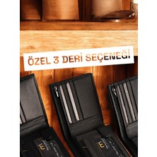 Mimodish 2760 1.Sınıf İşçilik Lüks Hakiki Gerçek Deri Hediye Cüzdan İç Fermuar Gözlü Gizli Özel Kağıt Para Bölmeli Lüks Astarlı Çıtçıtlı 3 Kağıt Para Gözlü Gerçek Deri Erkek Cüzdan