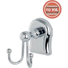 Çelik Banyo Paslanmaz Pirinç Lale Bornozluk Çiftli