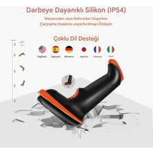 Tera 1d 2d Qr Barkod Tarayıcı Pil Seviyesi Göstergeli Darbeye Dayanıklı Kablosuz El Tipi Barkod Tarayıcı D5100