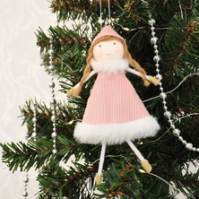 Kidspartim Yılbaşı Ağaç Dekor Süsü Peluş Yılbaşı Meleği Pembe18 Cm