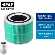 FAF Filtre Faf Yeşil Formaldehit Hepa 14 Filtre Levoit Core 300 Filtre ile Uyumlu