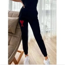 Mazıdağı Unisex Iki Iplik Baskılı Oversize Eşofman Altı - Siyah