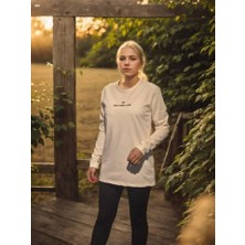 Mazıdağı Unisex Bisiklet Yaka Uzun Kollu T-Shirt - Beyaz