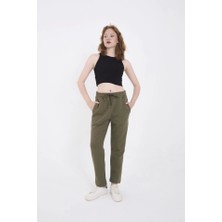 Mazıdağı Unisex Üç Iplik Basic Eşofman Pantolon - Haki