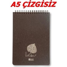 Keskin Color 14X20 cm A5 Çizgisiz Linden Bloknot Defter 80 Yaprak