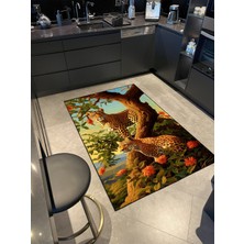 Rugs Modern Kaplan Desenli Dokuma Taban ve Dekoratif Halı MIRAVIP405