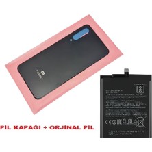 Tkgz Xiaomi Mi 9se Arka Pil Batarya Kapağı + Pil (Cam) Siyah