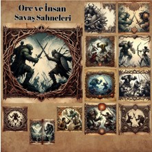 Pink Swan Craft Orclar ve Insanlar Orta Dünya 12 Adet Scrapbook Bullet Journal Mat Planlayıcı Sticker Etiket Seti