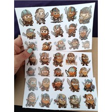 Pink Swan Craft Cute Kawaii Vikingler Etiket Seti Laptop Ipad Defter Kitap Planlayıcı Sticker Seti