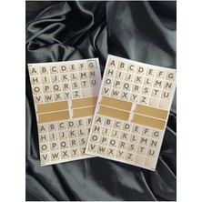Pink Swan Craft Scrabble Harfleri (Küçük) Etiket Seti, Bullet Journal, Planlayıcı Stickers