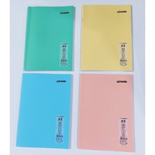 Mynote 4 Adet A5 Küçük Boy 40 Sayfa Kareli Plastik Kapak Defter