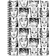 Keskin Color Marvel Seri 20X28 cm Çizgisiz Telli Defter 80 Yaprak Karton Kapak