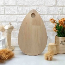 Doğal Ağaç Kesme Tahtası Damla Desen