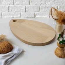 Doğal Ağaç Kesme Tahtası Damla Desen