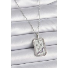 Callerrons Accessories Gümüş Renk Zincir Yay Burcu Zirkon Taşlı Kadın Kolye - EBJ261410W29143