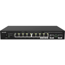 Tenda TEM2010F 8 Port 100-1000-2500 Mbps + 2 Port SFP Switch Çelik Kasa Rack Mount