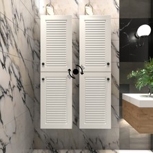 Yıldız Elegance Panjur Kapaklı Asma Boy Dolabı Ahşap - Beyaz