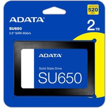 Adata 2tb 2.5" SU650 520-450MB-S ASU650SS-2TT-R SSD Harddisk