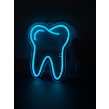 Neonite 'Diş' Işıklı Neon Led Dekoratif Duvar Yazısı Tabelası (23x29cm)