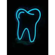 Neonite 'Diş' Işıklı Neon Led Dekoratif Duvar Yazısı Tabelası (23x29cm)