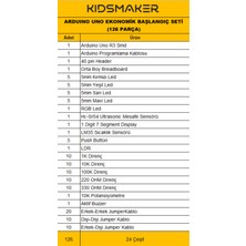 Kids Maker Arduino 126 Parça Ekonomik Başlangıç Seti