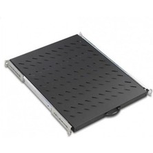 Ager Dikili Tip 19" 1u D600MM Için Hareketli Siyah Raf Modülü Ağır Hizmet Tipi AA-HRR60-A-S1