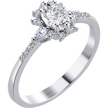 Sirius Pırlanta ve Beyaz Topaz Taşlı Nara Yüzük 0447R0092